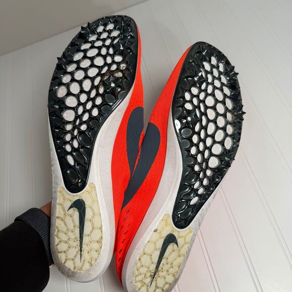Nike Zoom Victory Elite 2 Men Sz 12 Track Spikes Red Orange Distance 835998-614 - Picture 6 of 7